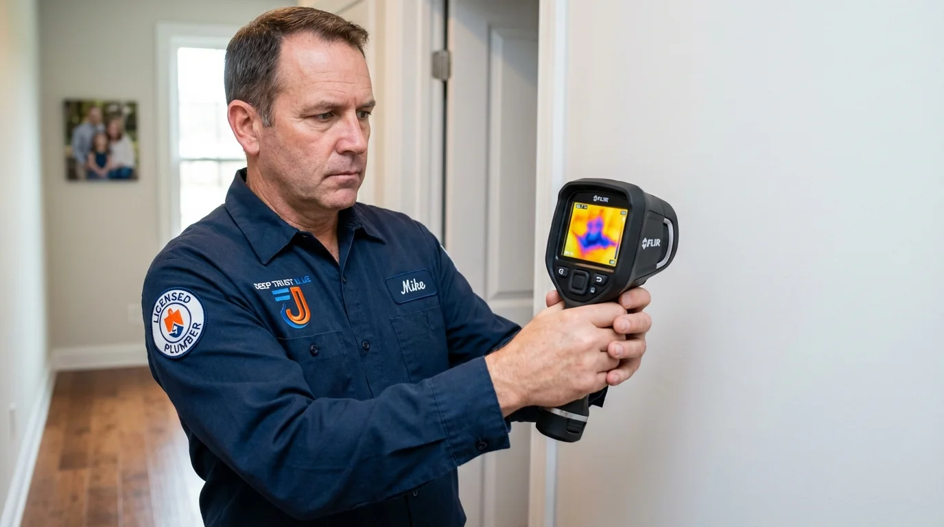 Thermal imaging leak detection by Johns Plumbing LLC in Onset